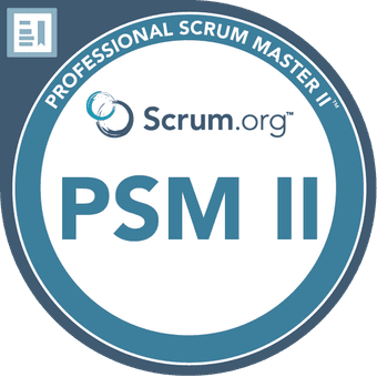 Visuel de certification — Professional Scrum Master™ II (PSM II)
